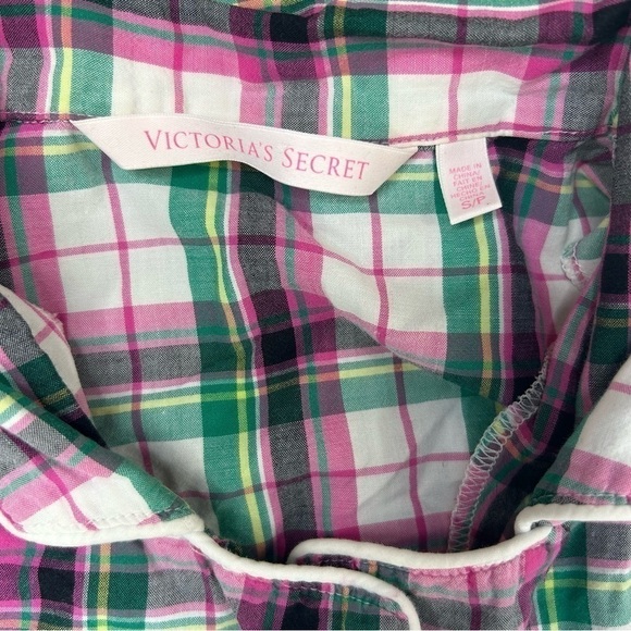Victoria's Secret Pajamas Womens Small Matching Set Long Sleeve Plaid Basic Home - Picture 3 of 5